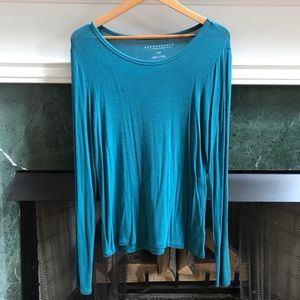 Aeropostale Floral Long-Sleeve Top Junior’s Large